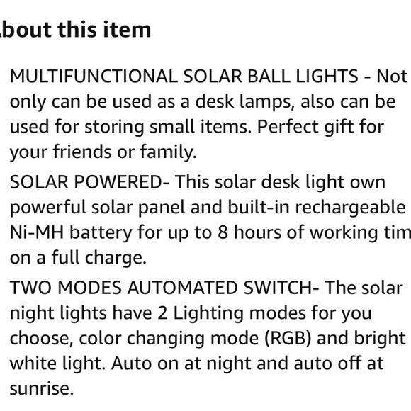 NRFB Mosaic Glass 🌈 Table Light Solar Powered Color Changing Waterproof … - Picture 3 of 7